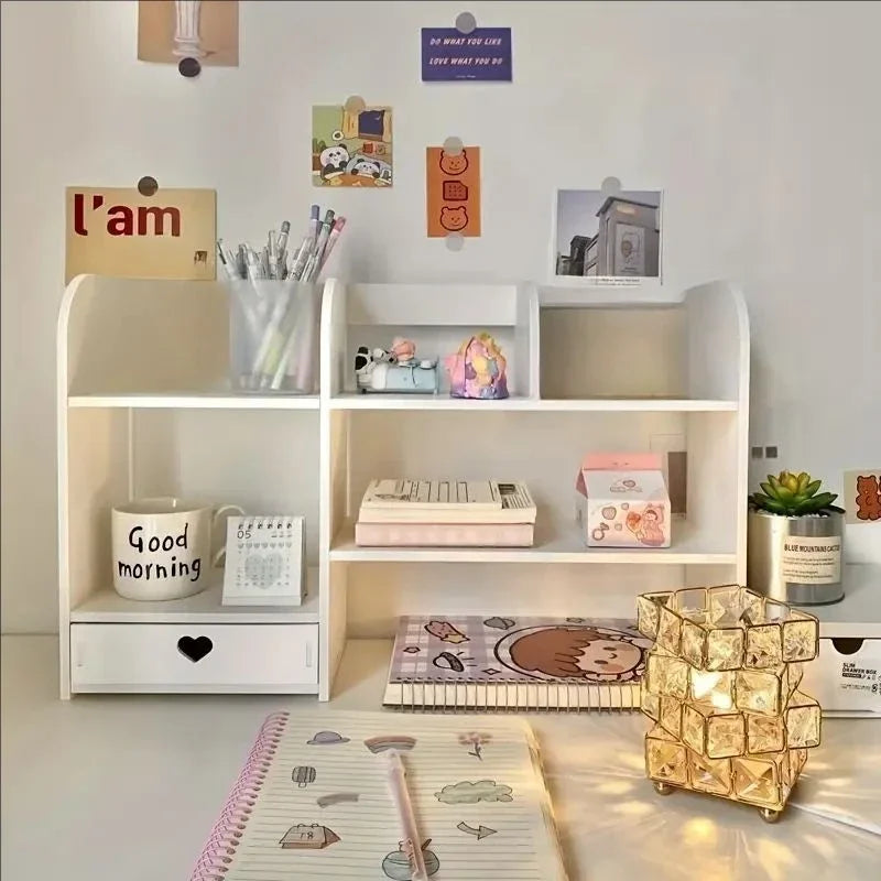 Double-Layer Desk Organizer Office Storage