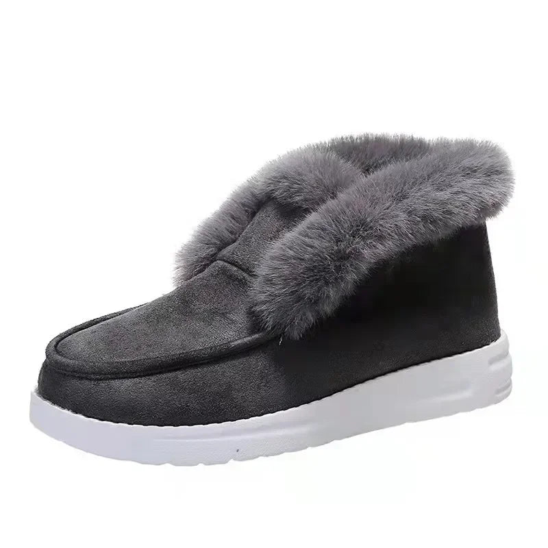 Winter Plush Fur Slip-On Ankle Boots