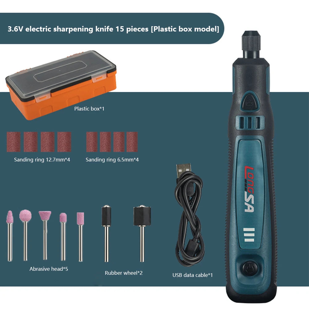 USB Cordless Rotary Tool Kit for Woodworking, Jewelry, and Metal