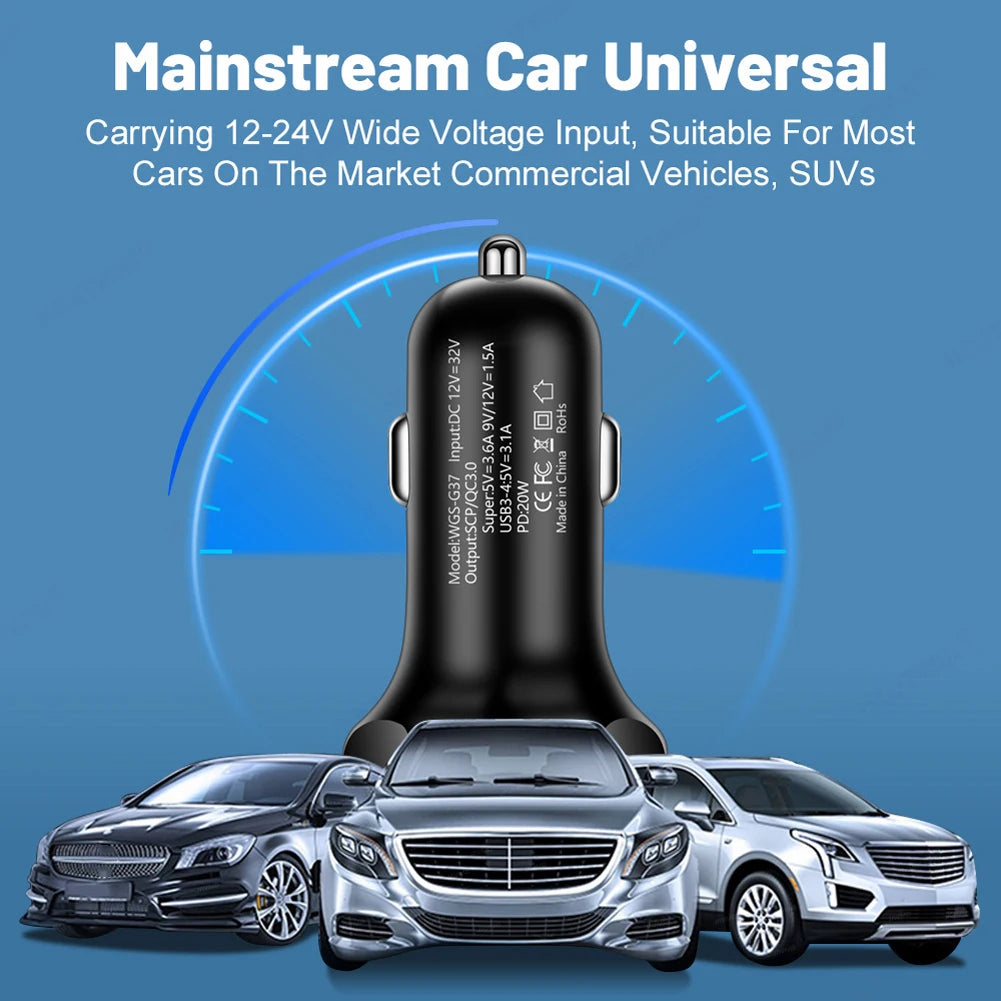 250W 5-Port Fast Car Charger