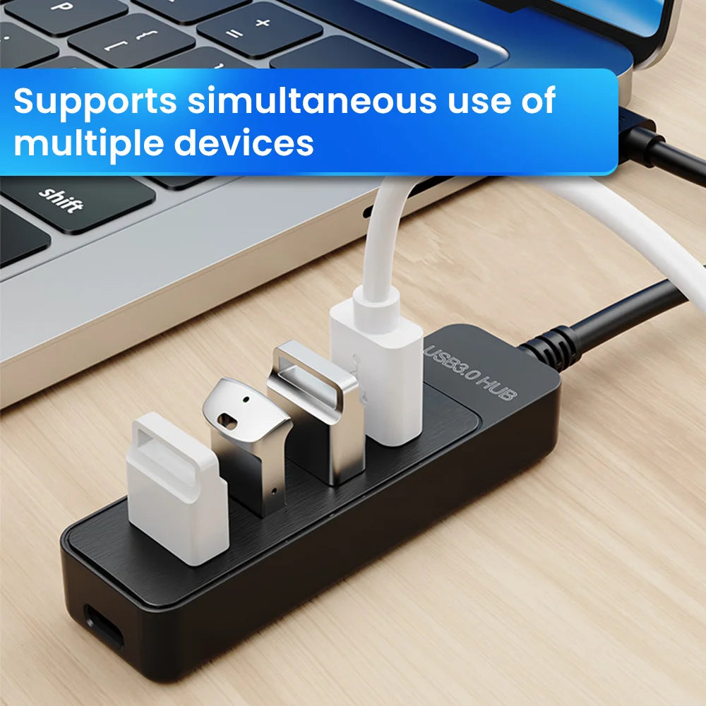 Elough 4 Ports USB Hub 3.0 High-Speed Expander for PC