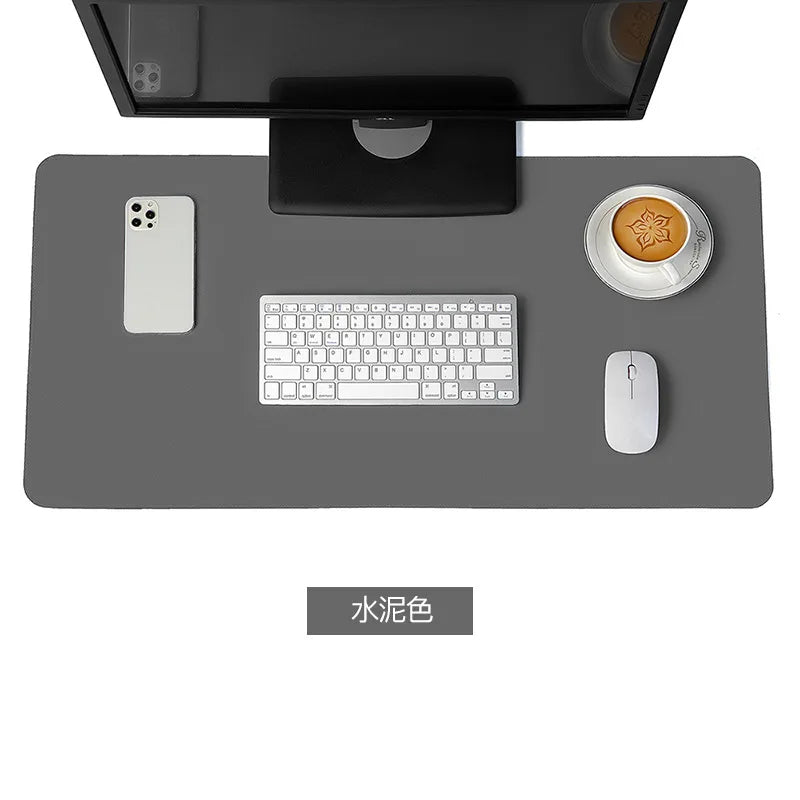 White Mousepad Large Gaming Desk Mat Waterproof Non-slip PU Suede