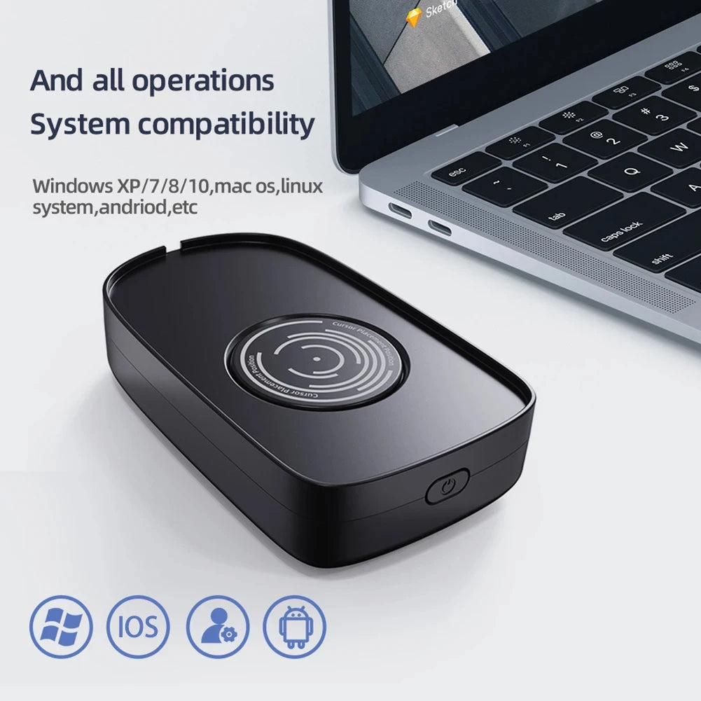 Undetectable Mouse Jiggler Wired Wireless Compatible PC Keeps Mouse Active