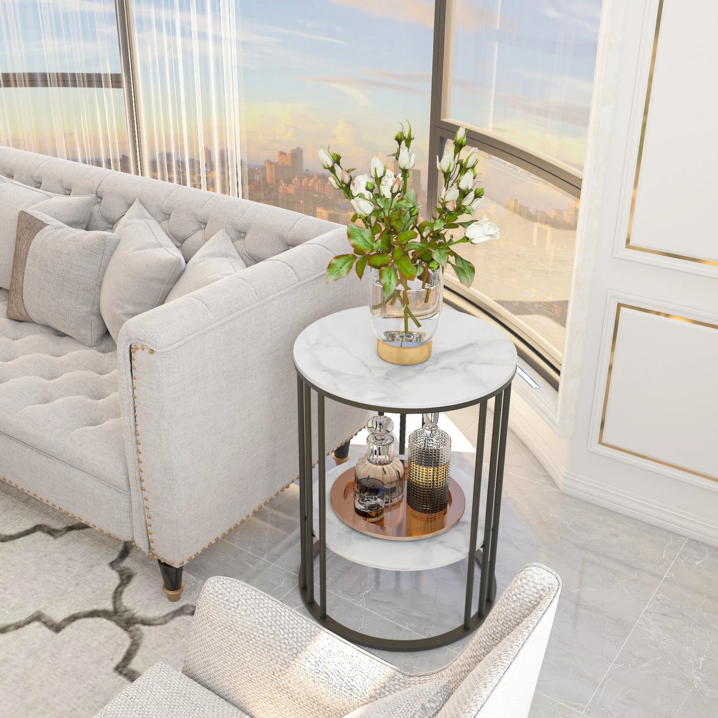 Round Marble Coffee Table