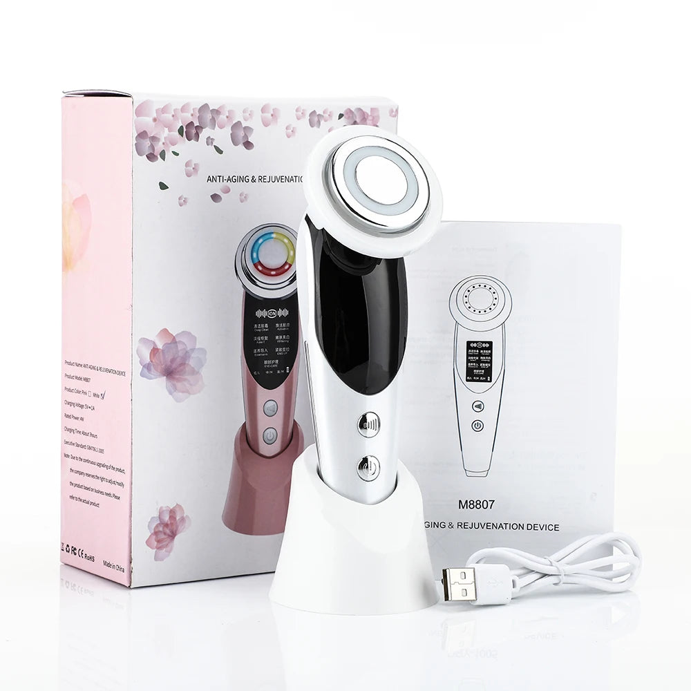 7-in-1 EMS Microcurrent LED Face Lifting Skin Rejuvenation Device