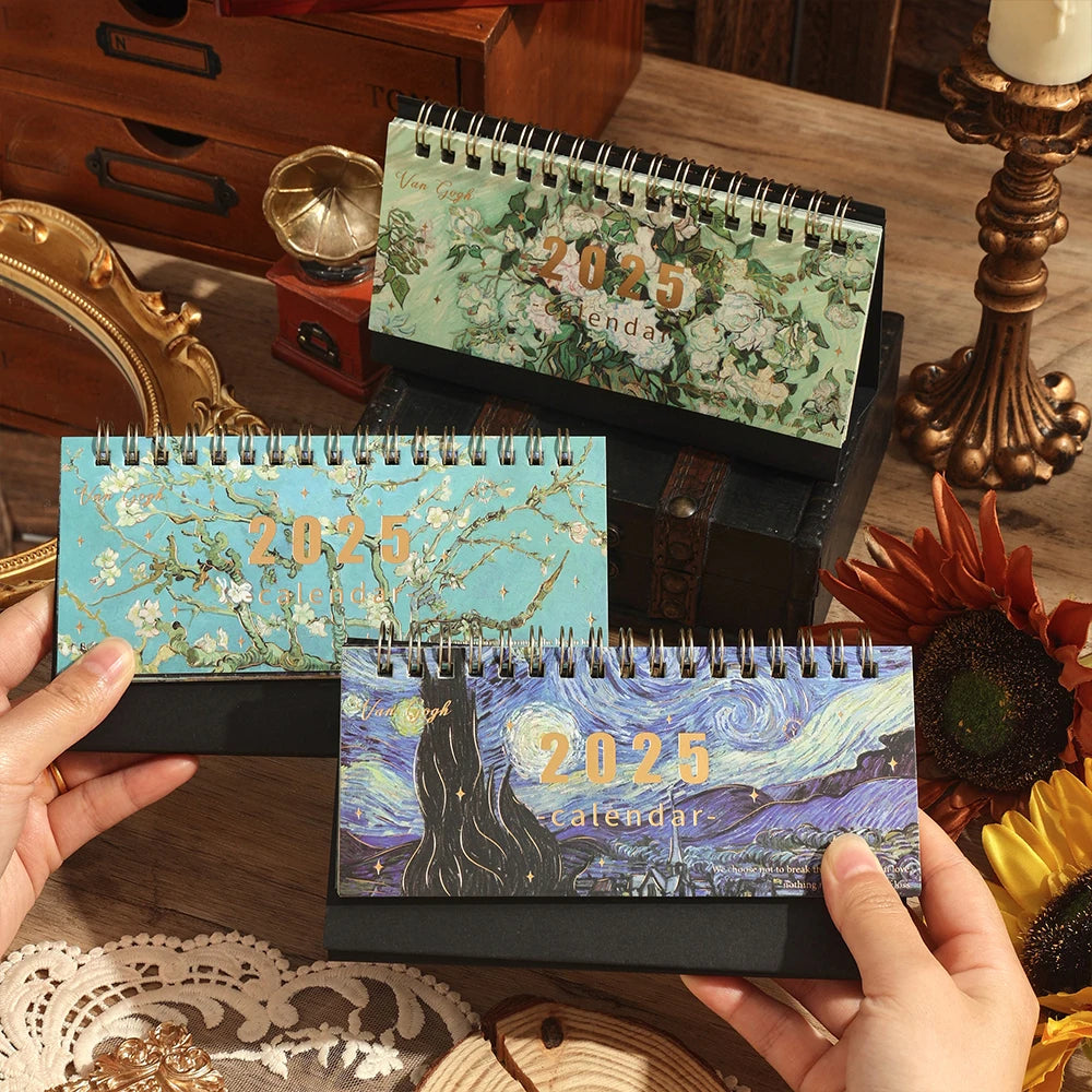 Vintage Coil Desk Calendar with Memo Notes