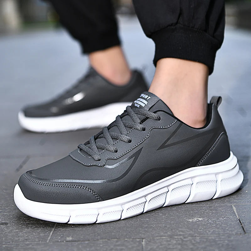 Men Sneakers 2024 New Casual Shoes Pu Waterproof Lightweight Walking Shoes Plus Size 48 Footwear Hombre Men Shoes