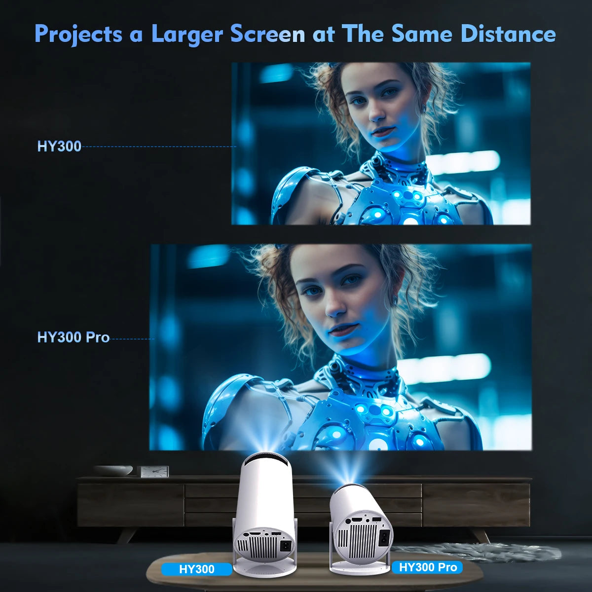HY300 PRO 4K Projector Android 11, Dual Wifi