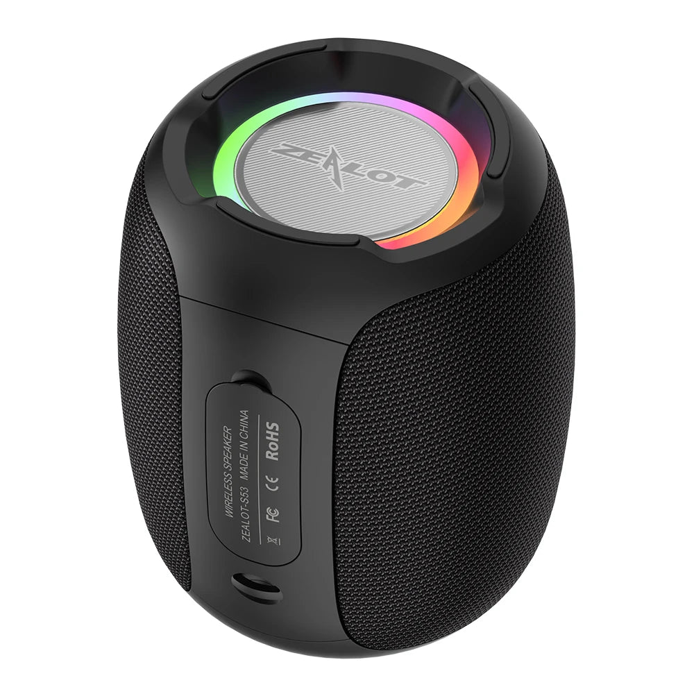ZEALOT S53 Wireless Bluetooth Speaker 10 hours 10w super loud sound bluetooth speaker IPX6 waterproof for phone TF card USB