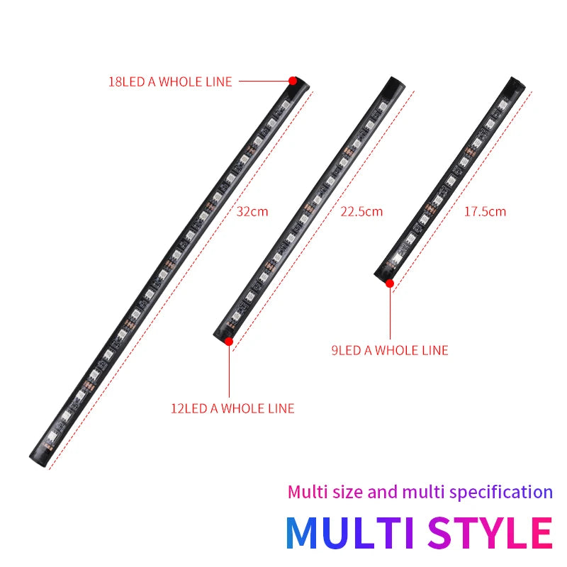 RGB LED Car Interior Foot Strip Light