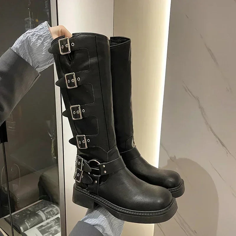 Elegant Knee-High Platform Boots