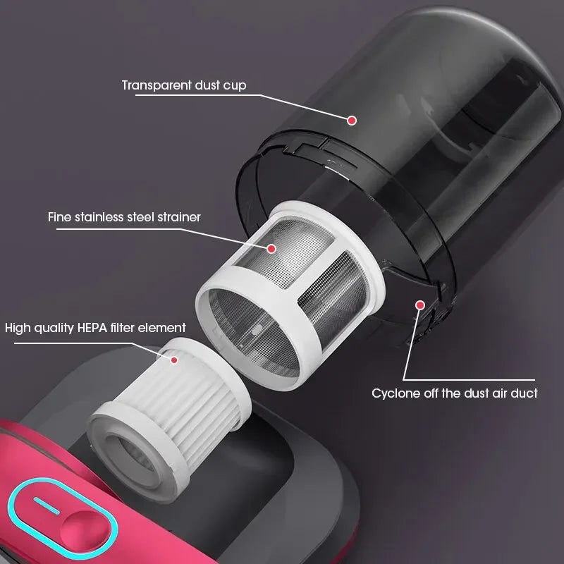 12Kpa Wireless Handheld Mite Vacuum Cleaner