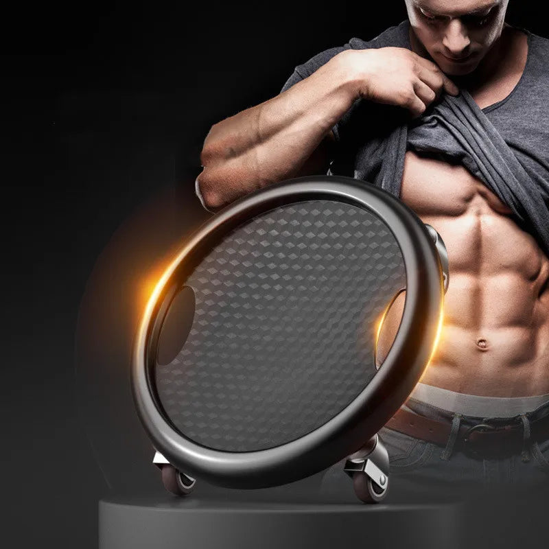 4-Wheel Abdominal Muscle Trainer Plate, Silent Sliding Fitness Equipment