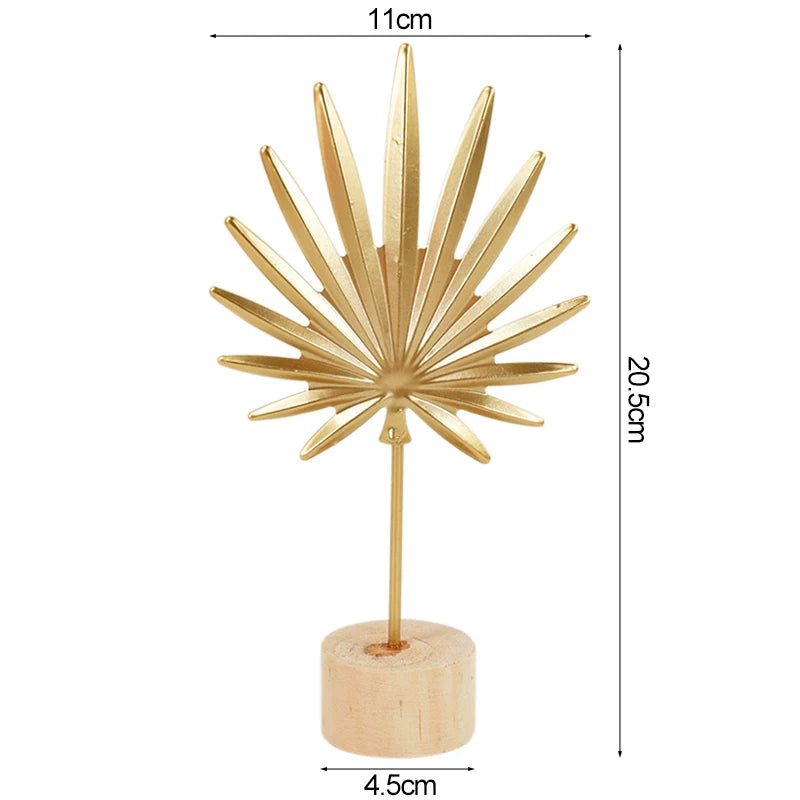 Gold Iron Ginkgo Leaf Ornament