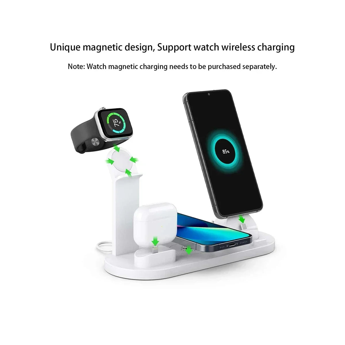 30W 7-in-1 Wireless Charger Stand
