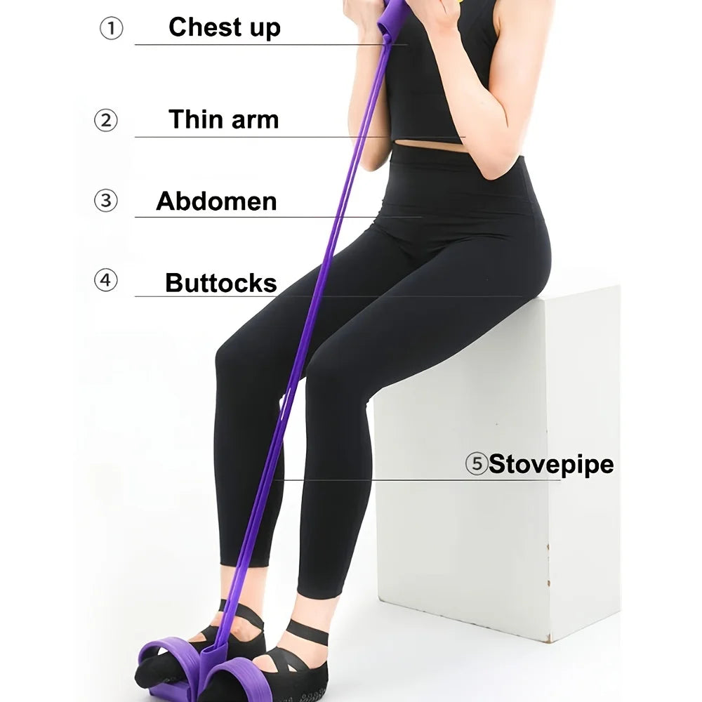Pedal Pulling Sit-Up Assistant Tummy Slimming Exercise Equipment for Women