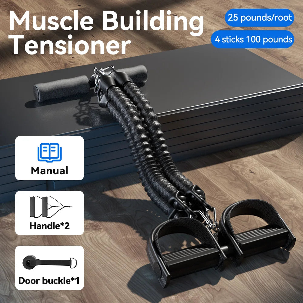 Pedal Tension Rope Abdominal Strengthening Elastic Band for Fitness