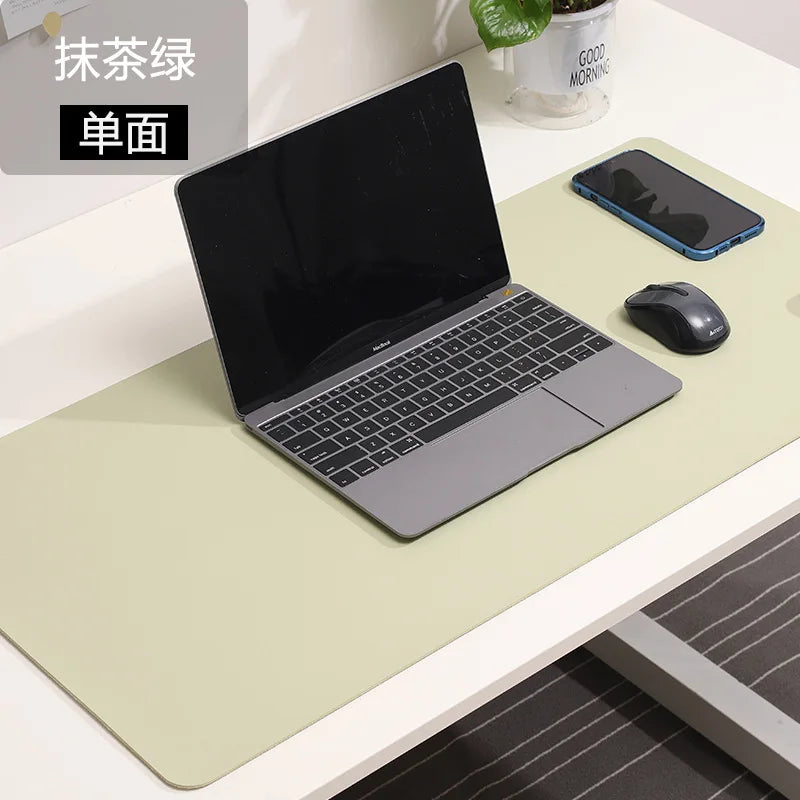 White Mousepad Large Gaming Desk Mat Waterproof Non-slip PU Suede