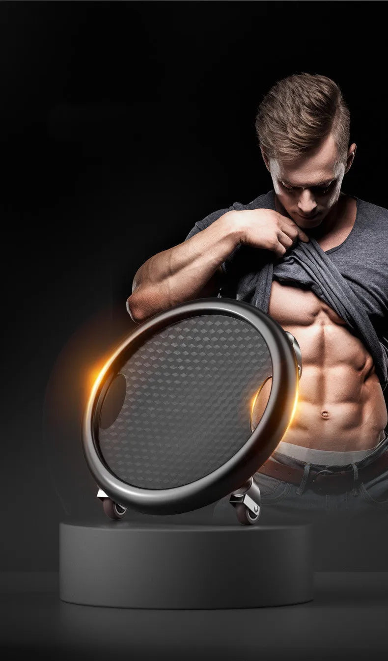 4-Wheel Abdominal Muscle Trainer Plate, Silent Sliding Fitness Equipment