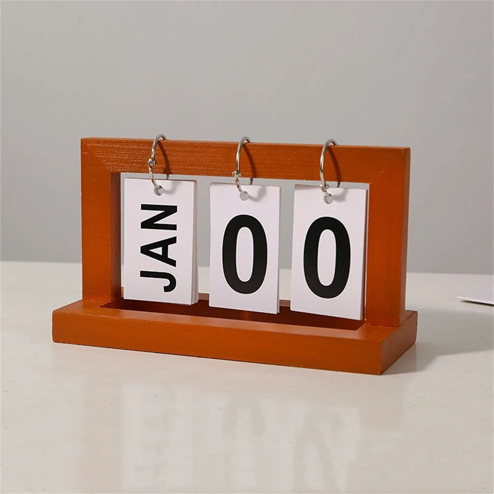 Wooden Perpetual Calendar Desktop