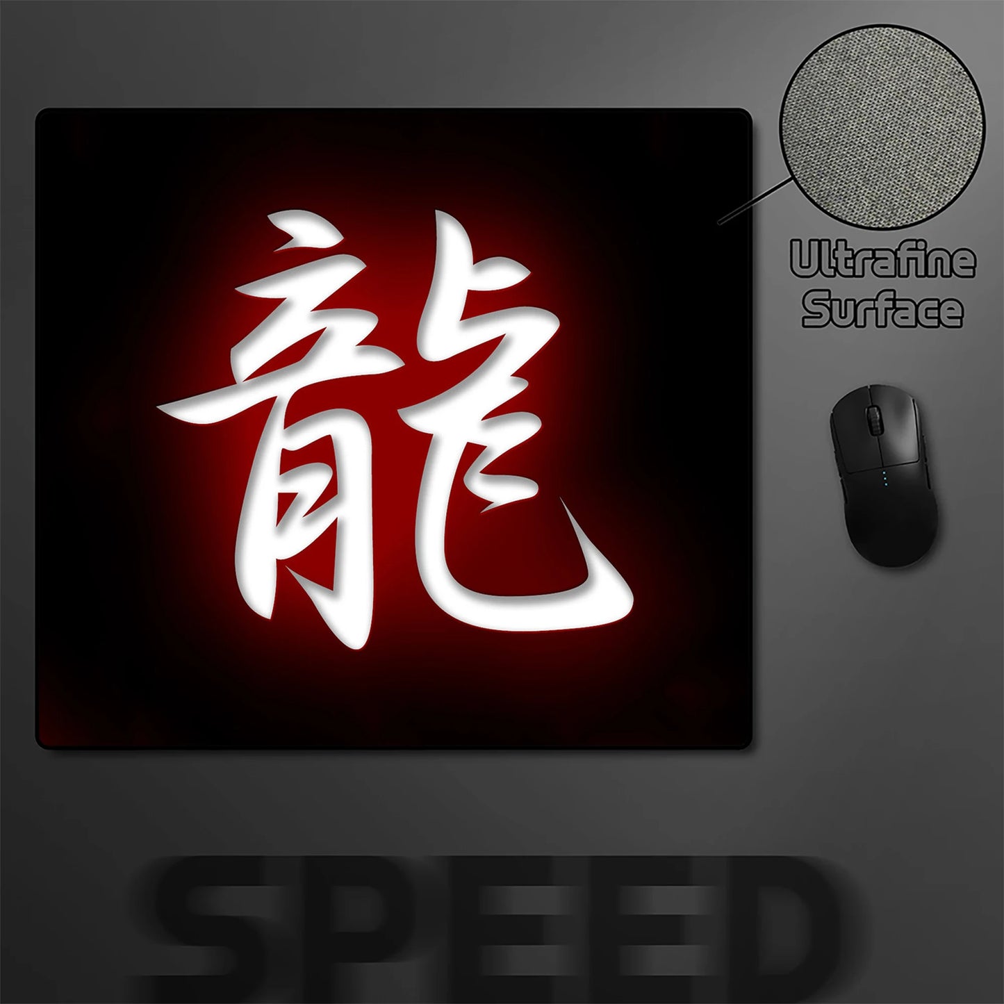 E-Sports Mousepad with "Love" Design and Locking Edges