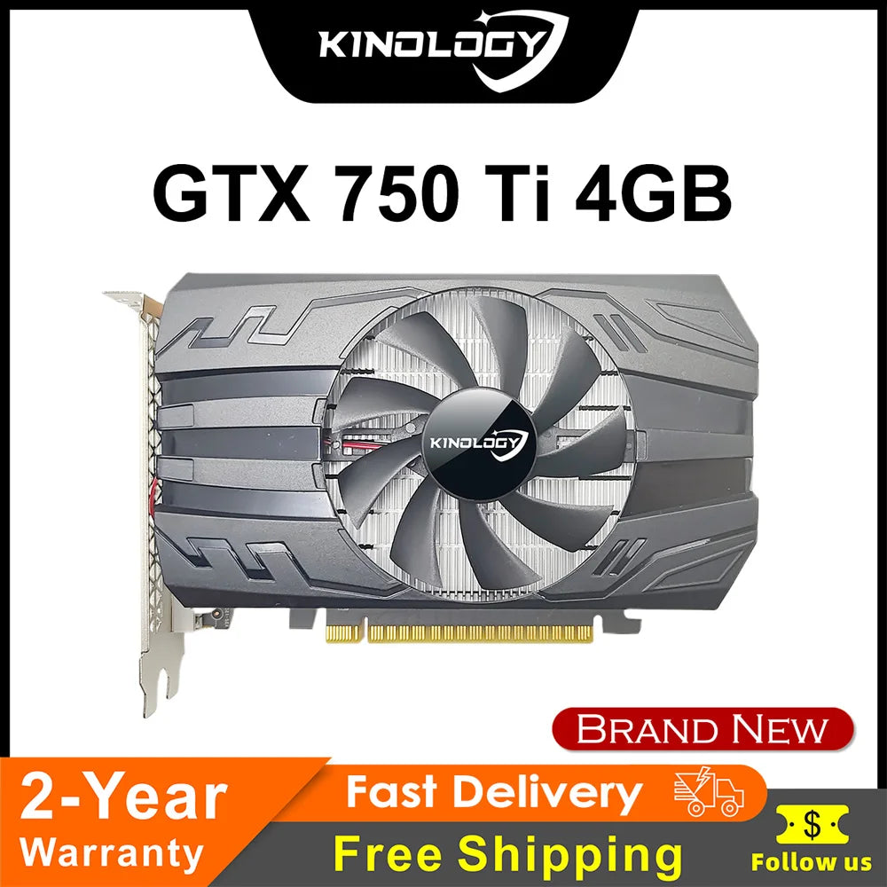 Kinology GTX 750 Ti 4GB GDDR5 Graphics Card 192bit Video