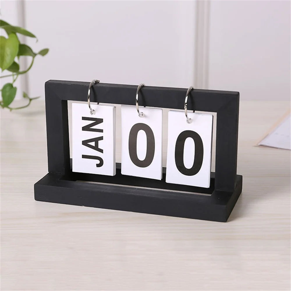 Wooden Perpetual Calendar Desktop
