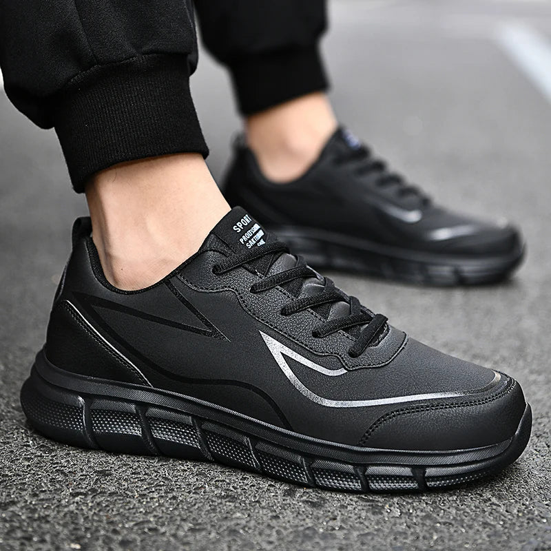 Men Sneakers 2024 New Casual Shoes Pu Waterproof Lightweight Walking Shoes Plus Size 48 Footwear Hombre Men Shoes