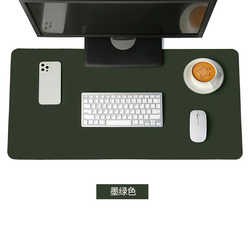 White Mousepad Large Gaming Desk Mat Waterproof Non-slip PU Suede