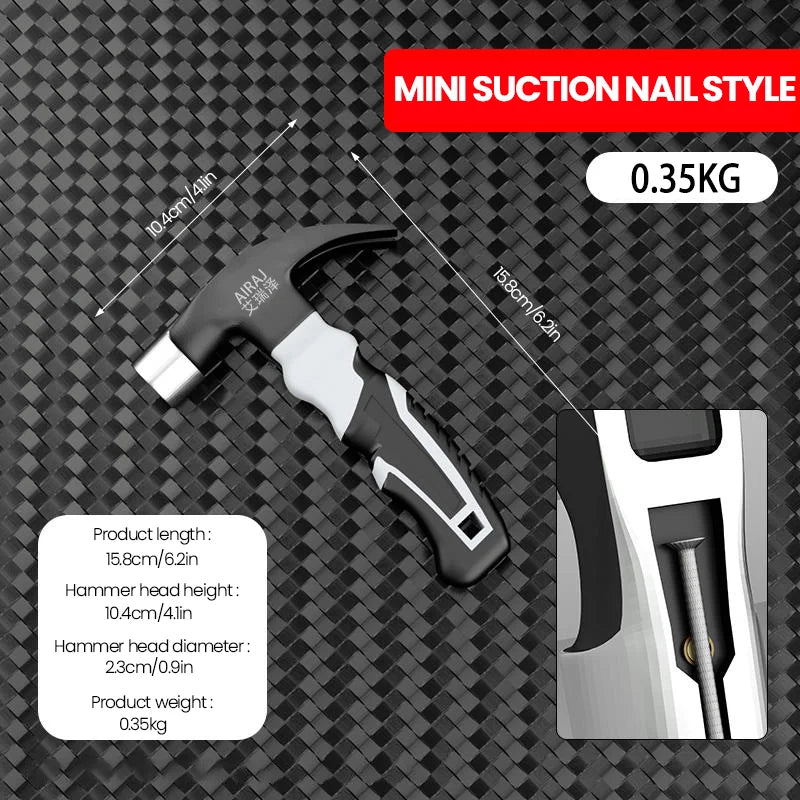 AIRAJ Claw Hammer Short/Long Handle, High Carbon Steel, Durable Tool