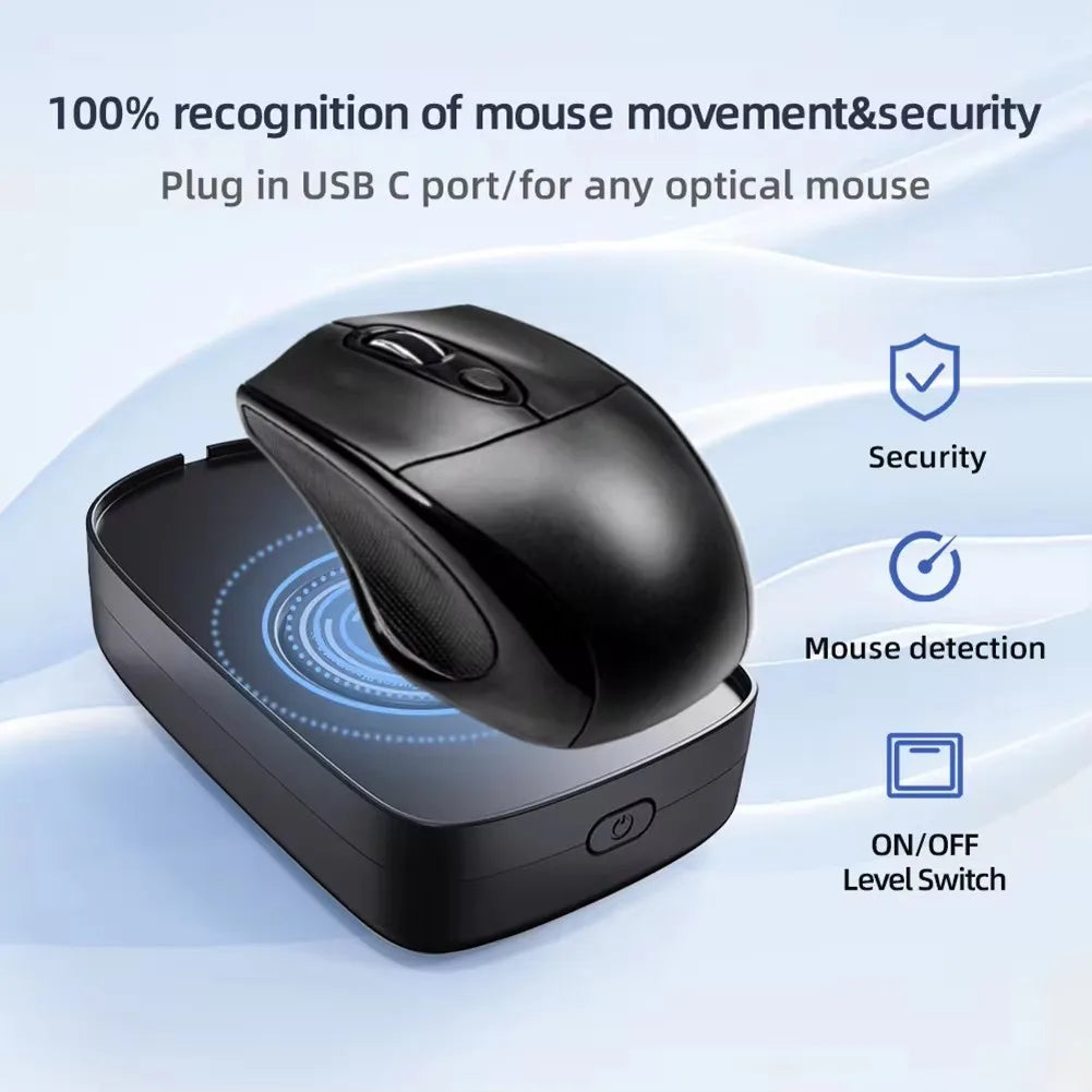 Undetectable Mouse Jiggler Wired Wireless Compatible PC Keeps Mouse Active