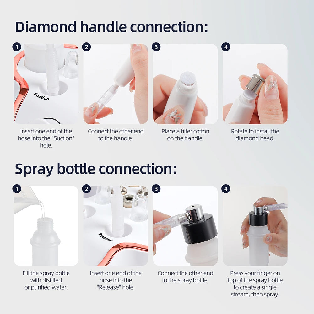 Professional Diamond Microdermabrasion Facial Peeling Machine for Home Skin Care