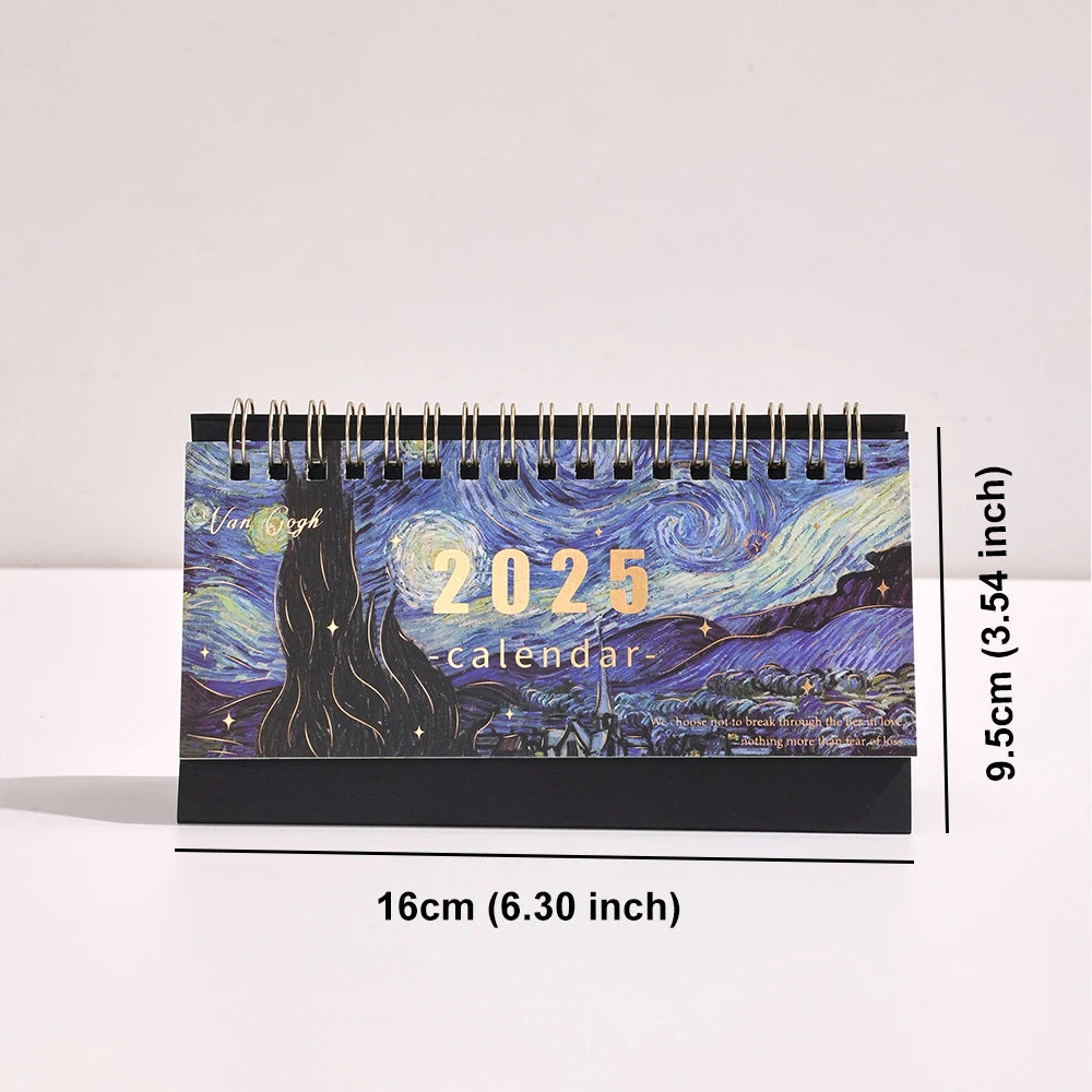 Vintage Coil Desk Calendar with Memo Notes
