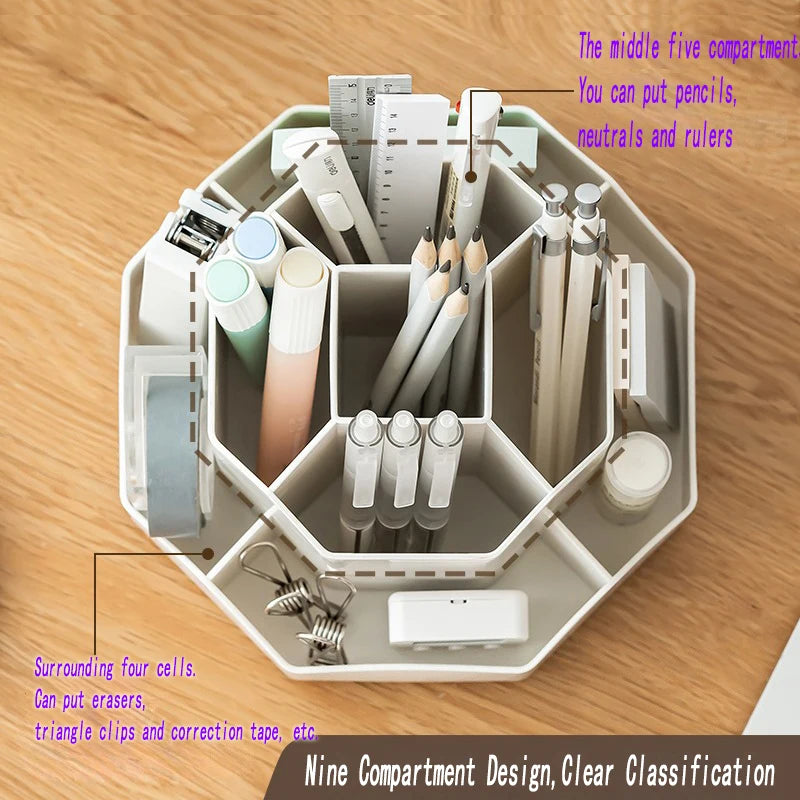360° Rotatable Large Capacity Pen Holder