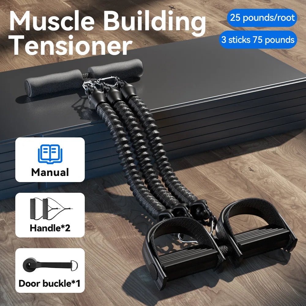Pedal Tension Rope Abdominal Strengthening Elastic Band for Fitness