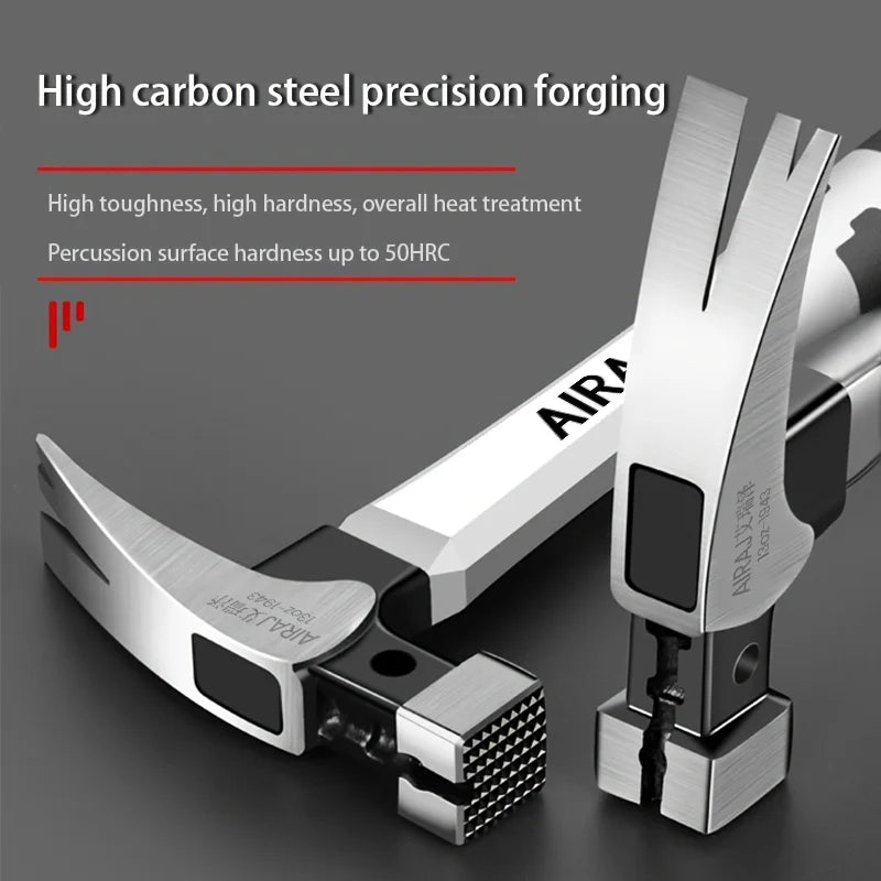 AIRAJ Claw Hammer Short/Long Handle, High Carbon Steel, Durable Tool