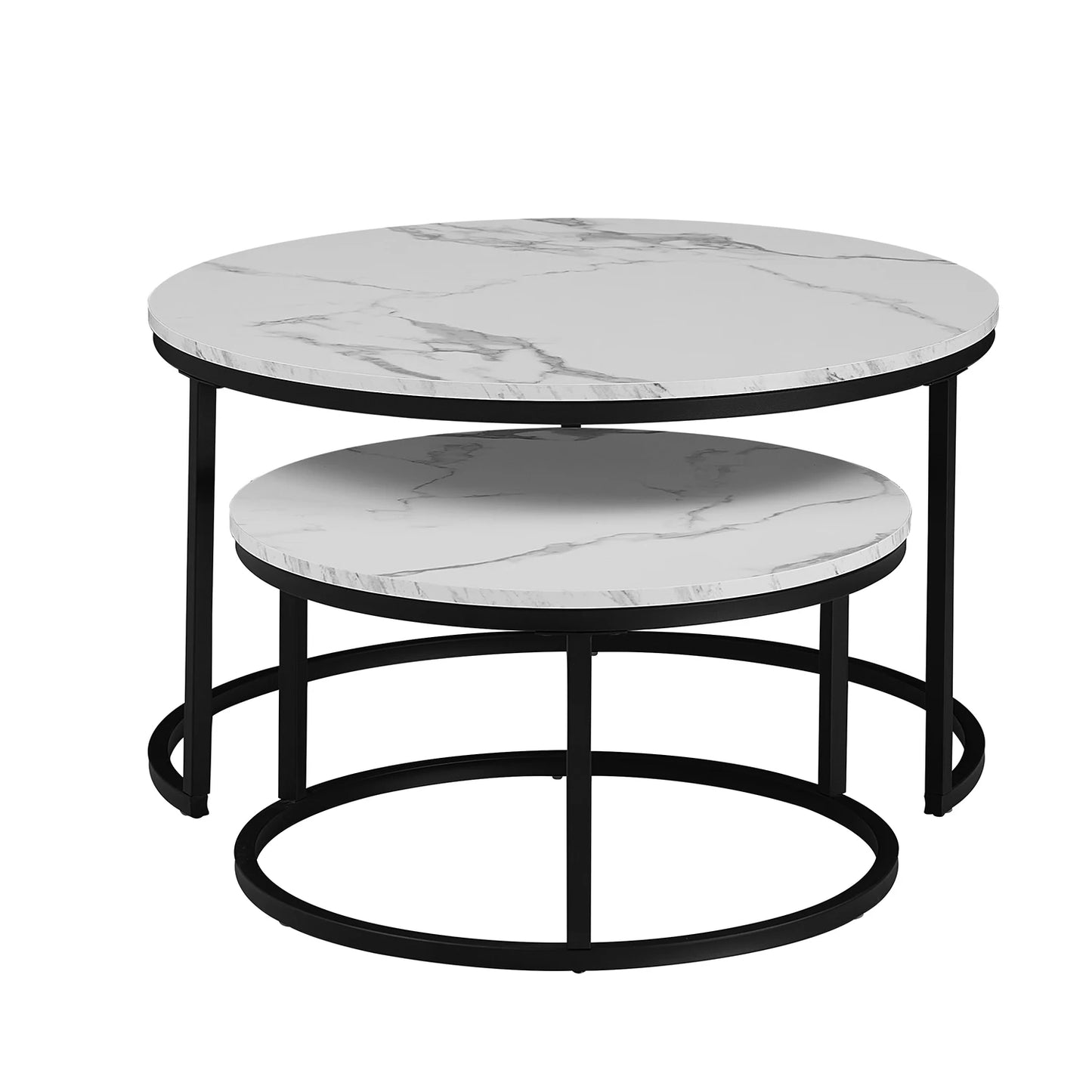 White Marble Round Tea Table