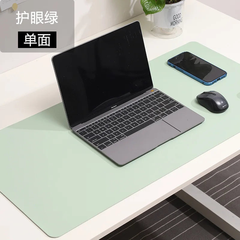 White Mousepad Large Gaming Desk Mat Waterproof Non-slip PU Suede