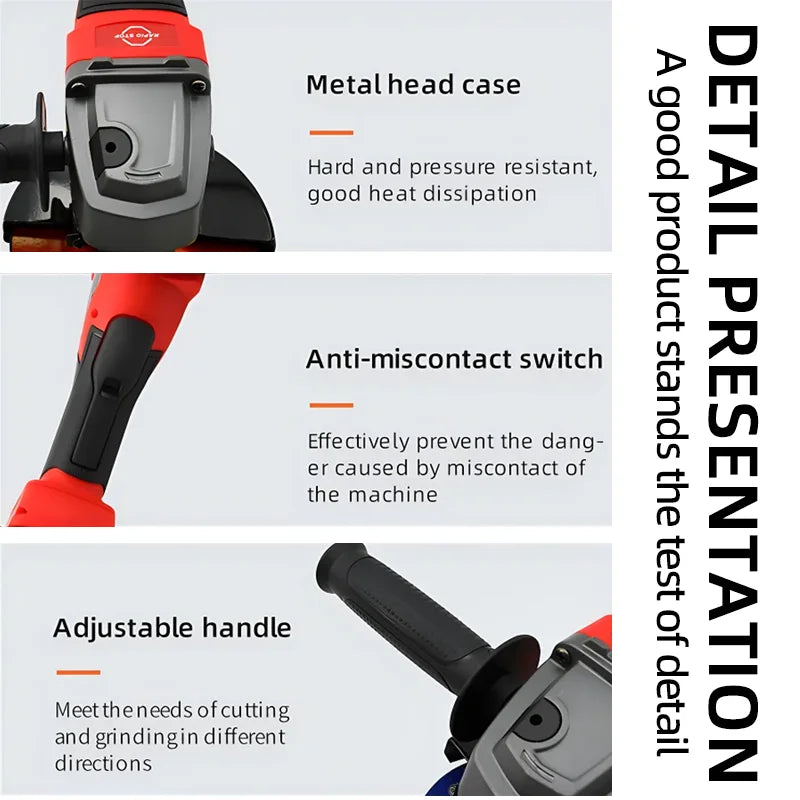 Milwaukee 125mm/100mm Brushless Angle Grinder, Variable Speed, Cordless