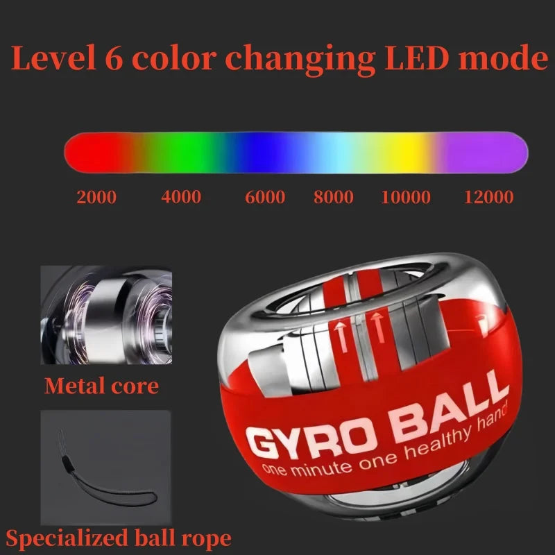 LED Gyroscopic Power Wrist Ball Hand Muscle Strength Trainer Exercise