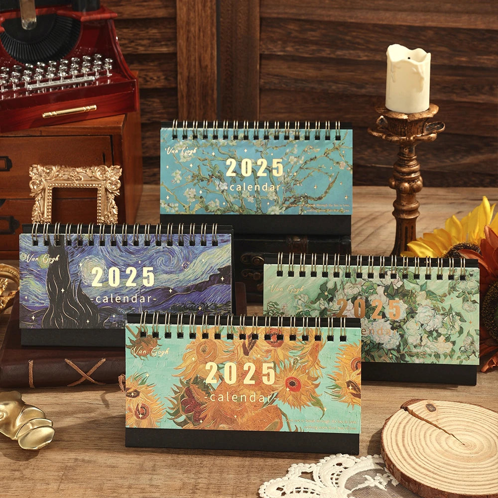 Vintage Coil Desk Calendar with Memo Notes