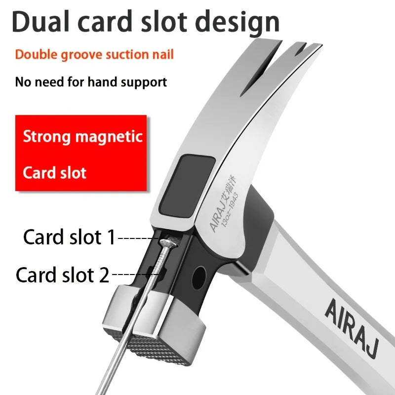 AIRAJ Claw Hammer Short/Long Handle, High Carbon Steel, Durable Tool