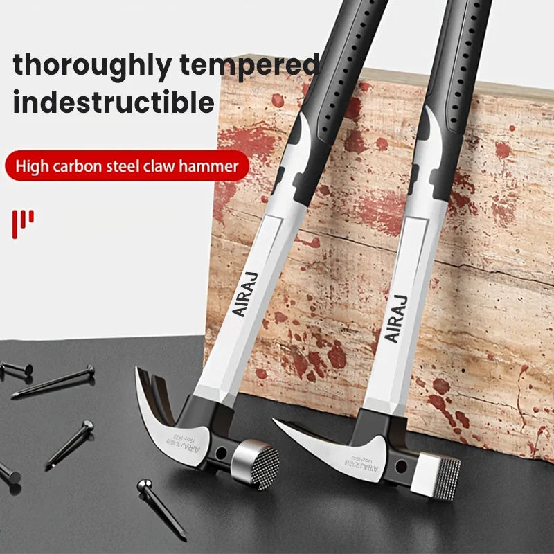 AIRAJ Claw Hammer Short/Long Handle, High Carbon Steel, Durable Tool