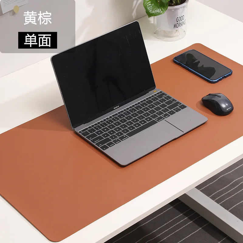 White Mousepad Large Gaming Desk Mat Waterproof Non-slip PU Suede