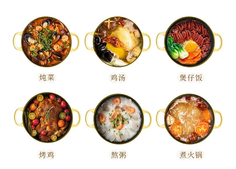 Enamel Pot Cast Iron Cooker, Household Clay Pan, Stew Casserole, Soup Stove, Non-Stick Induction Cooking, Durable and Stylish