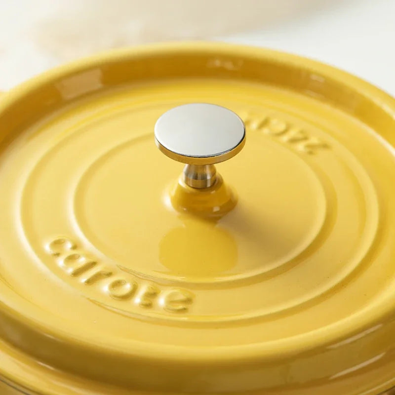 Enamel Pot Cast Iron Cooker, Household Clay Pan, Stew Casserole, Soup Stove, Non-Stick Induction Cooking, Durable and Stylish
