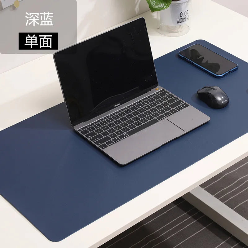 White Mousepad Large Gaming Desk Mat Waterproof Non-slip PU Suede