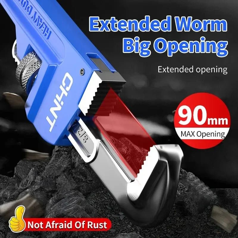 Heavy Duty Pipe Wrench Set, Adjustable Clamp Pliers for Plumbers