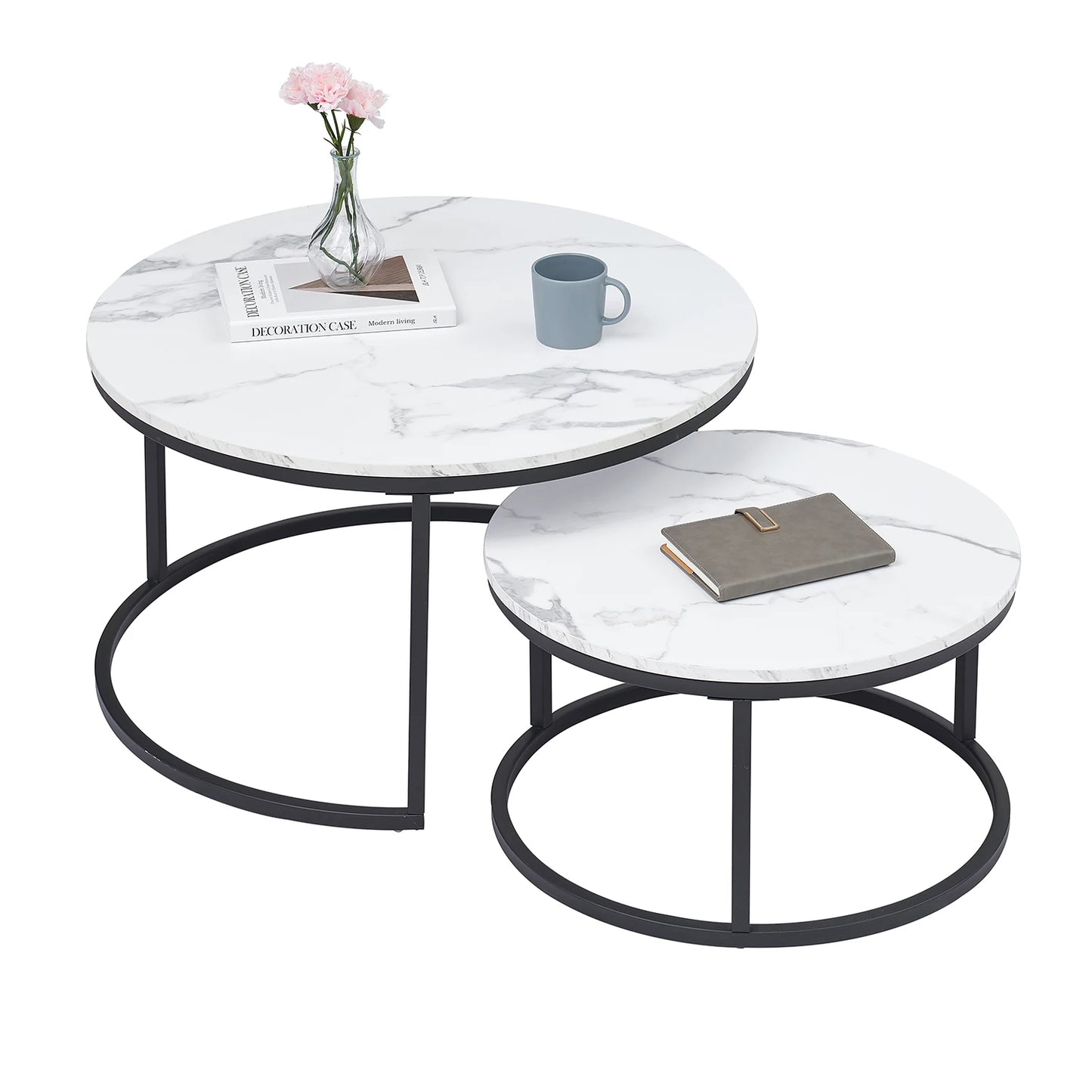 White Marble Round Tea Table