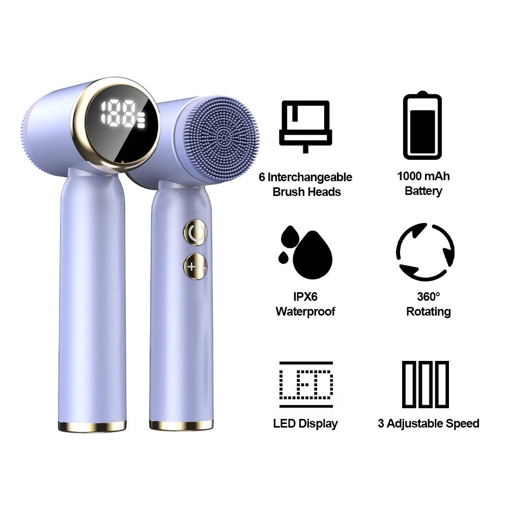 Silicone Facial Cleansing Brush Waterproof Acne Pore Cleanser Skin Rejuvenation